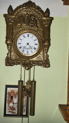 Alte messing wanduhr automat - wanduhr,